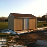 12x16 Gable 7' Sides Steel Entry Door Genessee Town Park #1